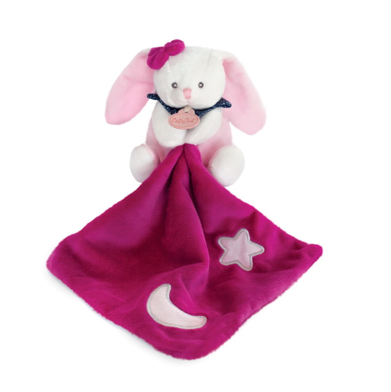  - les luminescents - soft toy with comforter pink rabbit 